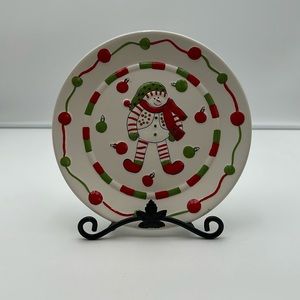 GIFTCRAFT INC. CUTE SNOWMAN PLATE FUN